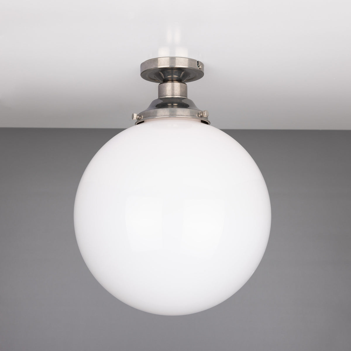 Yerevan Glass Globe Flush Ceiling Light - 30cm