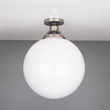 Yerevan Glass Globe Flush Ceiling Light - 30cm