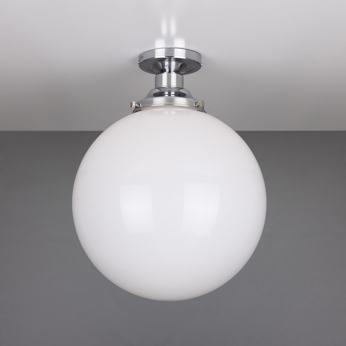 Yerevan Glass Globe Flush Ceiling Light - 30cm