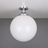 Yerevan Glass Globe Flush Ceiling Light - 30cm