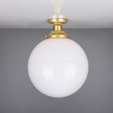 Yerevan Glass Globe Flush Ceiling Light - 30cm