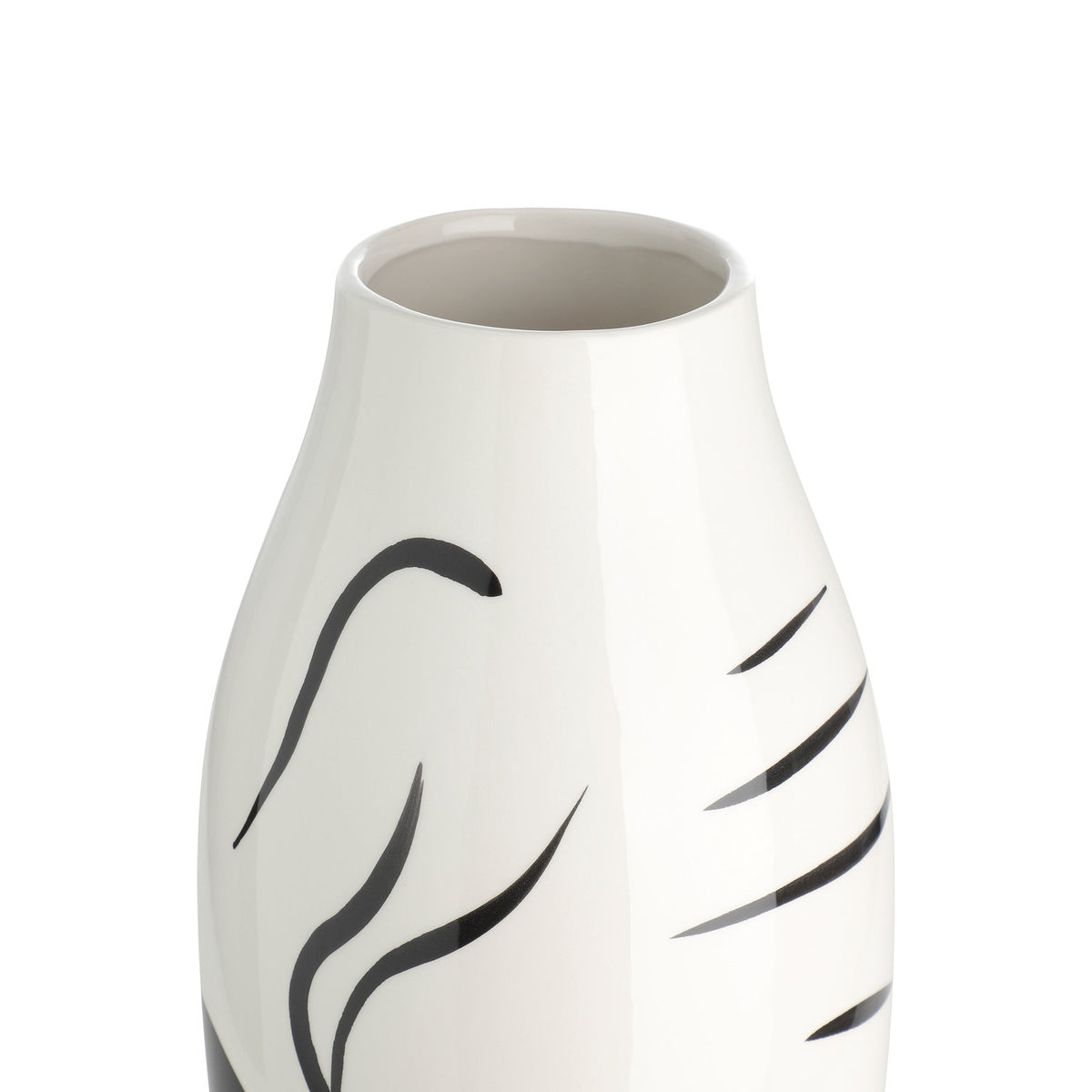 Yuzawa Ceramic Vase - Black & White