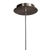 Zack 17cm 1 Light Glass Pendant Light - Satin Nickel
