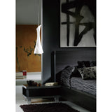 Zack 17cm 1 Light Glass Pendant Light - Satin Nickel