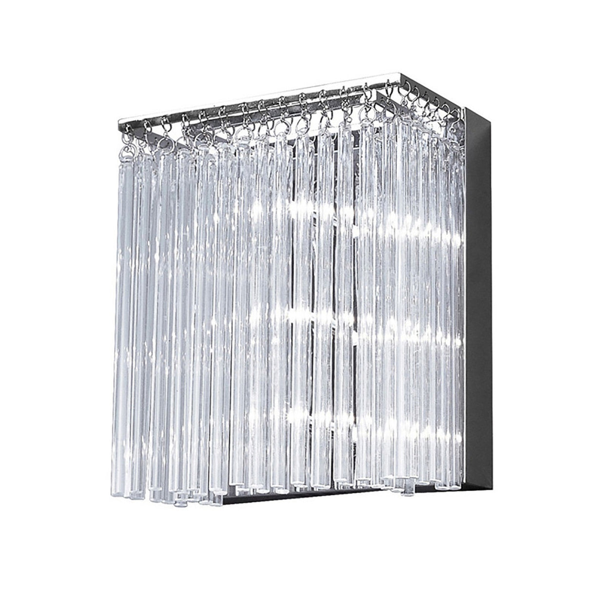 Zanthe 3 Light Glass Wall Light - Polished Chrome