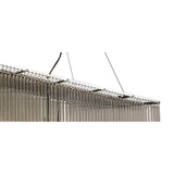 Zanthe 100cm 10 Light Glass Linear Suspension Light - Polished Chrome