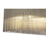 Zanthe 100cm 10 Light Glass Linear Suspension Light - Polished Chrome