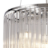 Zanthe 45cm 10 Light Glass Suspension Light - Polished Chrome