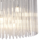 Zanthe 45cm 10 Light Glass Suspension Light - Polished Chrome