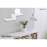 Zanzibar Globe LED Wall Light With Switch & Phone Induction Charger 6W 3000K – Sand White