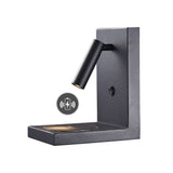 Zanzibar Reader LED Wall Light With Switch & Phone Induction Charger 3W 3000K - Sand Black