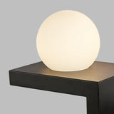 Zanzibar Globe LED Wall Light With Switch & Phone Induction Charger 6W 3000K - Sand Black