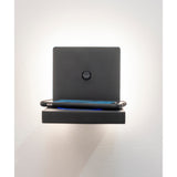 Zanzibar Backlight LED Wall Light With Switch & Phone Induction Charger 3W 3000K - Sand Black