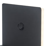 Zanzibar Backlight LED Wall Light With Switch & Phone Induction Charger 3W 3000K - Sand Black