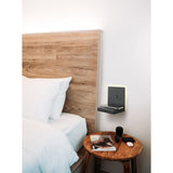 Zanzibar Backlight LED Wall Light With Switch & Phone Induction Charger 3W 3000K - Sand Black