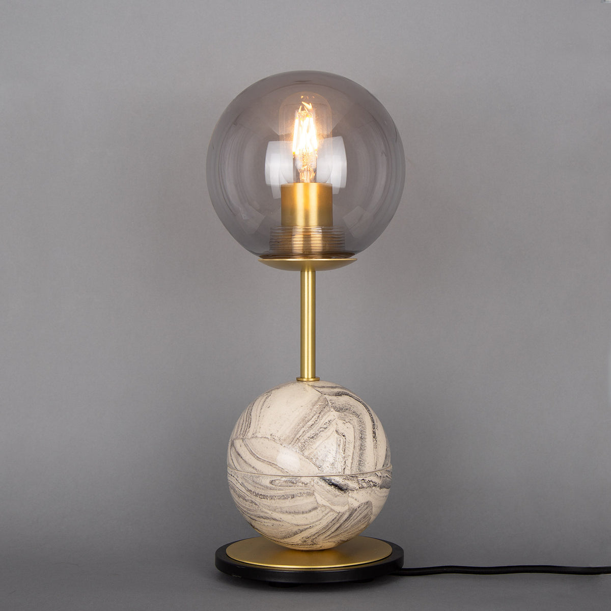Zapp Ceramic Globe Table Lamp - Marbled
