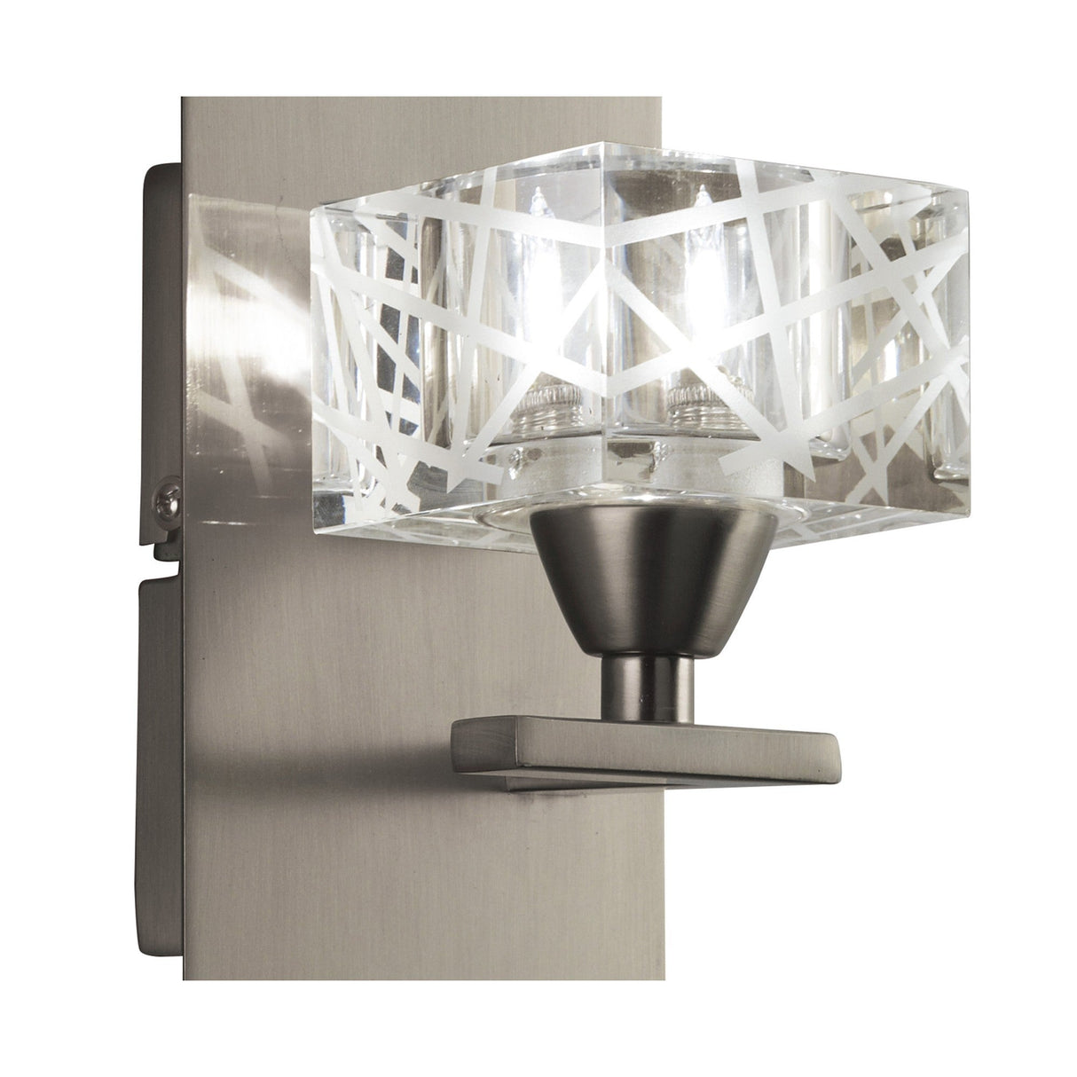 Zen 1 Light Wall Light With Switch - Satin Nickel