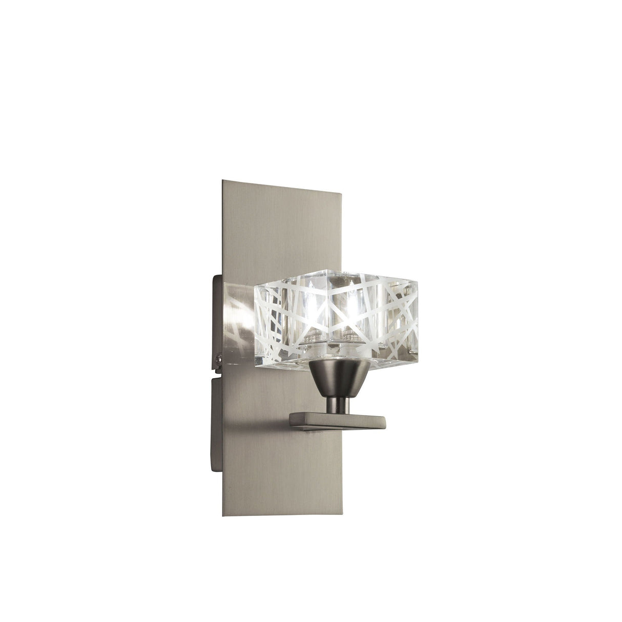Zen 1 Light Wall Light With Switch - Satin Nickel
