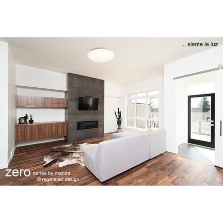 Zero Large Flush 5 Light Wall/Ceiling Light - White