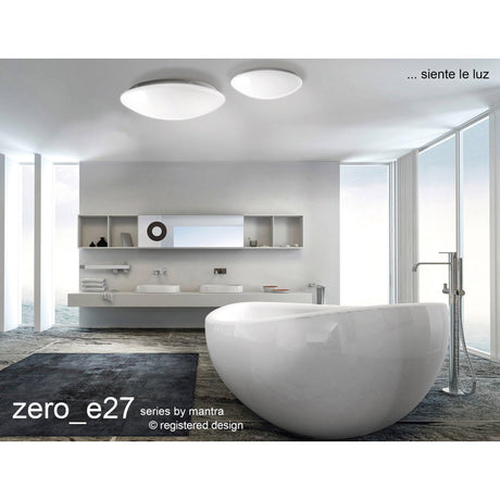 Zero Round 9 Light Wall/Ceiling Light - White