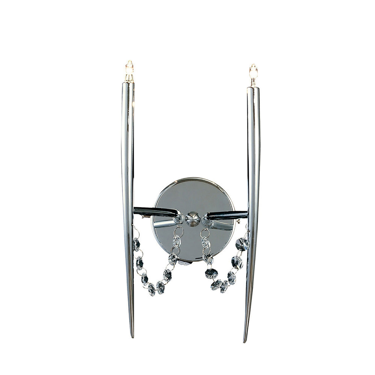 Zest 2 Light Crystal Wall Light - Polished Chrome