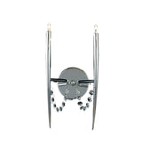 Zest 2 Light Crystal Wall Light - Polished Chrome