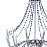 Zest 63cm Round 18 Light Crystal Chandelier - Polished Chrome