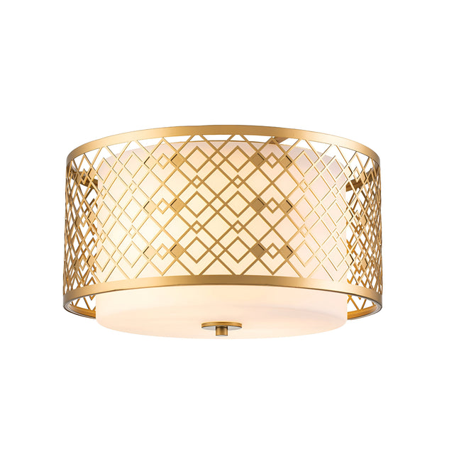 Ziggy 2lt Medium Flush - Lacquered Gold