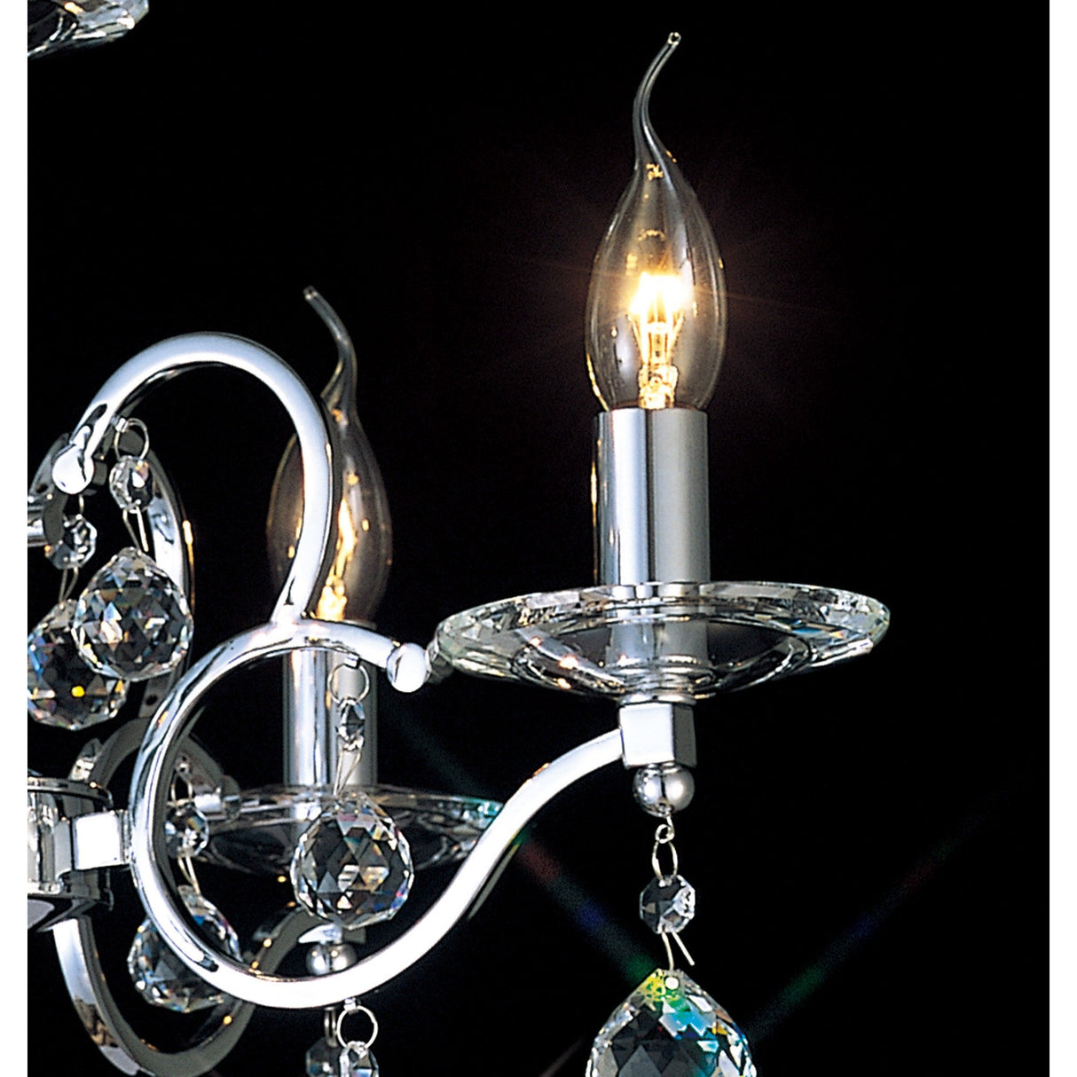 Zinta 50cm 4 Light Crystal Chandelier - Polished Chrome