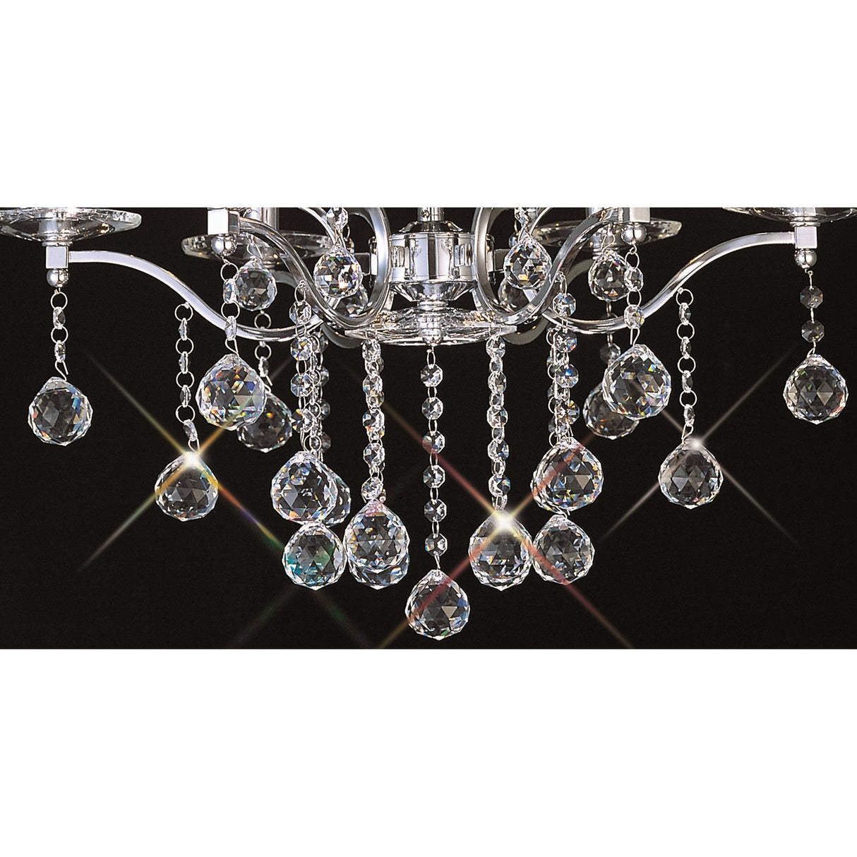 Zinta 60cm 6 Light Crystal Chandelier - Polished Chrome