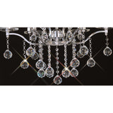 Zinta 60cm 6 Light Crystal Chandelier - Polished Chrome