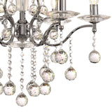 Zinta 60cm 6 Light Crystal Chandelier - Polished Chrome