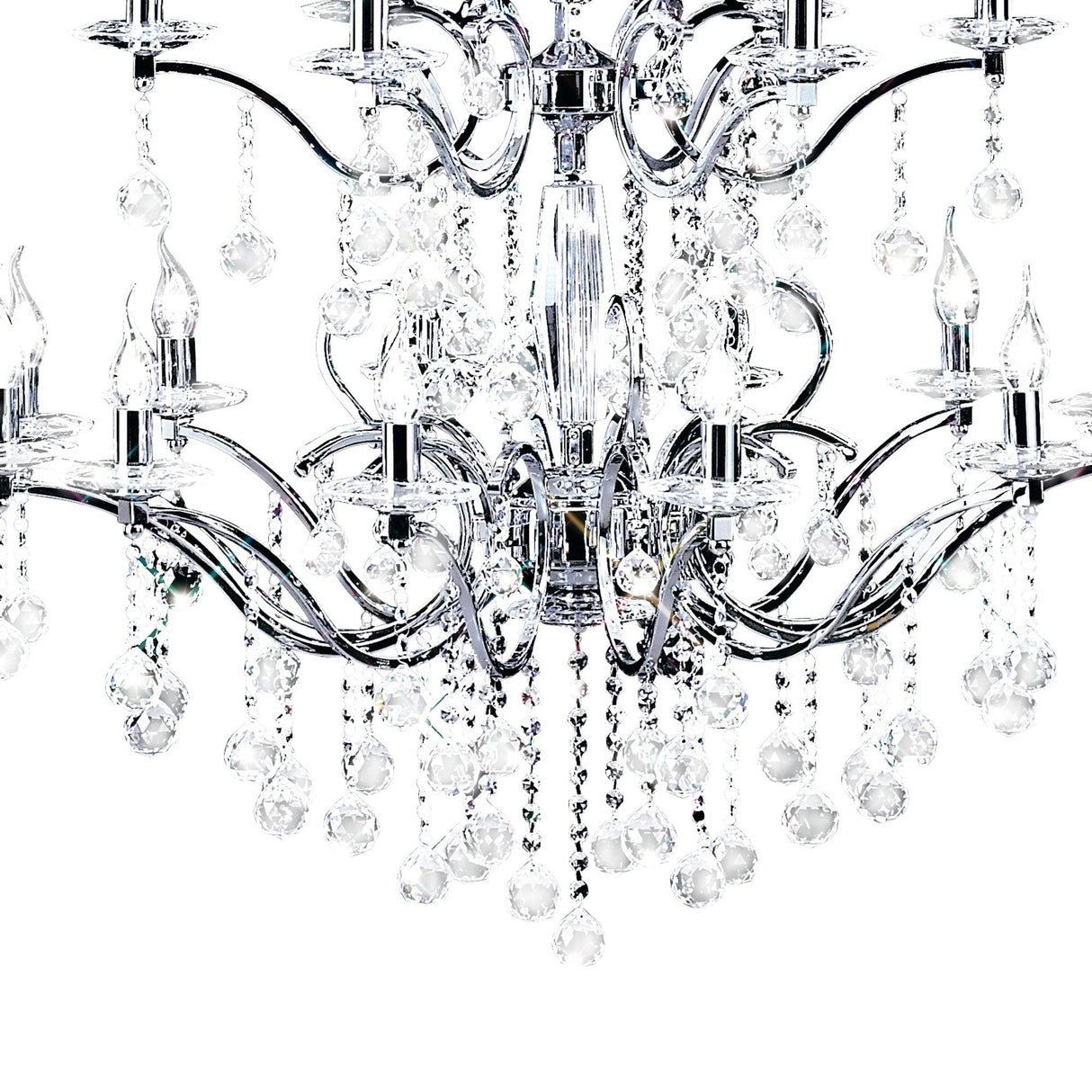 Zinta 100cm 3 Tier 22 Light Crystal Chandelier - Polished Chrome