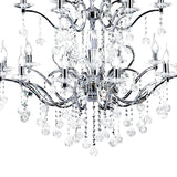 Zinta 100cm 3 Tier 22 Light Crystal Chandelier - Polished Chrome