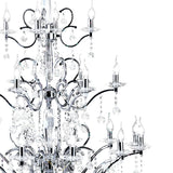 Zinta 100cm 3 Tier 22 Light Crystal Chandelier - Polished Chrome