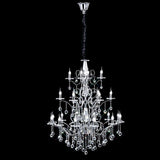 Zinta 100cm 3 Tier 22 Light Crystal Chandelier - Polished Chrome