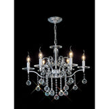 Zinta 60cm 6 Light Crystal Chandelier - Polished Chrome