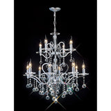 Zinta 75cm 2 Tier 12 Light Crystal Chandelier - Polished Chrome