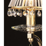 Zinta 2 Light Crystal Wall Light With Switch - Gold