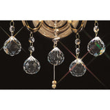 Zinta 2 Light Crystal Wall Light With Switch - Gold