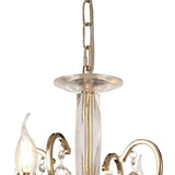 Zinta 50cm 4 Light Crystal Chandelier - French Gold