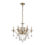 Zinta 60cm 6 Light Crystal Chandelier - French Gold
