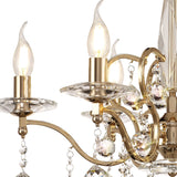 Zinta 60cm 6 Light Crystal Chandelier - French Gold