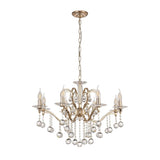 Zinta 75cm 8 Light Crystal Chandelier - French Gold