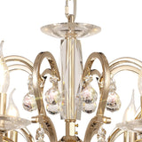 Zinta 75cm 8 Light Crystal Chandelier - French Gold