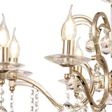 Zinta 75cm 8 Light Crystal Chandelier - French Gold
