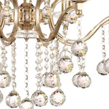 Zinta 75cm 8 Light Crystal Chandelier - French Gold