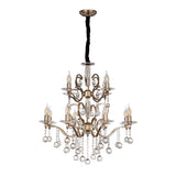 Zinta 75cm 2 Tier 12 Light Crystal Chandelier - French Gold