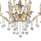 Zinta 75cm 2 Tier 12 Light Crystal Chandelier - French Gold