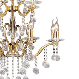 Zinta 75cm 2 Tier 12 Light Crystal Chandelier - French Gold